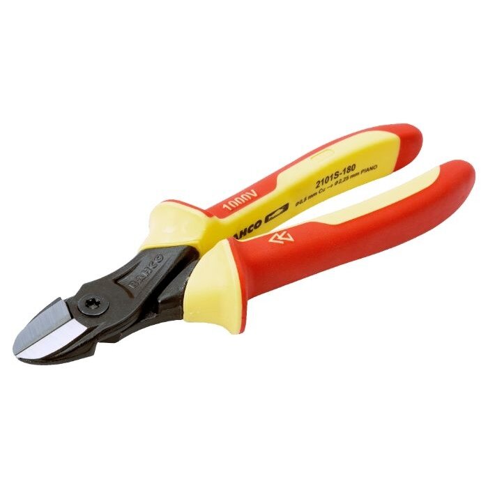 1000V Šoninio kirpimo replės 140mm ypač kietai vielai, Bahco 1000V Šoninio kirpimo replės 140mm ypač kietai vielai, Bahco