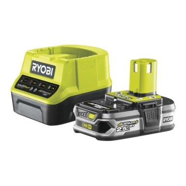 18V ONE+ pradinis rinkinys, Lithium+ akumuliatorius ir kroviklis (1x 2.5 Ah) Ryobi RC18120-125 18V ONE+ pradinis rinkinys, Lithium+ akumuliatorius ir kroviklis (1x 2.5 Ah) Ryobi RC18120-125