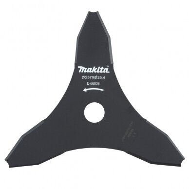 3-ašmenų krūmapjovės peilis Makita D-66036, 255x25,4MM 3-ašmenų krūmapjovės peilis Makita D-66036, 255x25,4MM