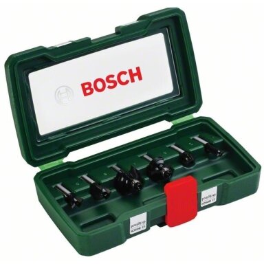 6 frezų komplektas Bosch, 8 mm 6 frezų komplektas Bosch, 8 mm