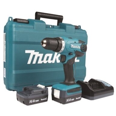 Makita DF347DWE Akumuliatorinis gręžtuvas (14,4V 2x1,3Ah Li-ion) Makita DF347DWE Akumuliatorinis gręžtuvas (14,4V 2x1,3Ah Li-ion)