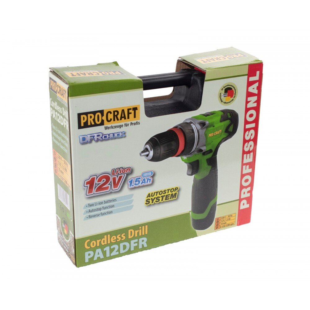 Akumuliatorinis gręžtuvas-suktuvas „ProCraft PA12DFR” 6