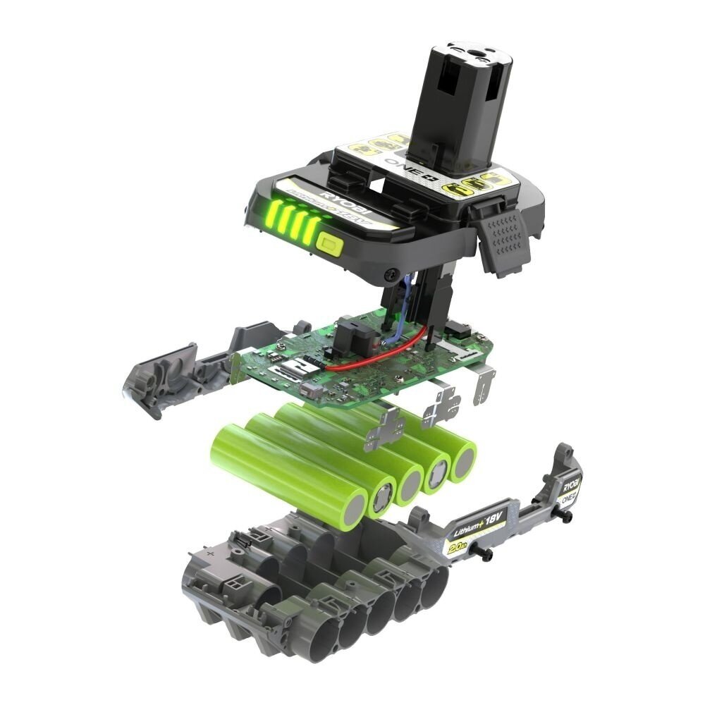 Akumuliatorius RYOBI ONE+ RB1820C, 18 V 2,0 Ah Li-Ion 4 Akumuliatorius RYOBI ONE+ RB1820C, 18 V 2,0 Ah Li-Ion 4