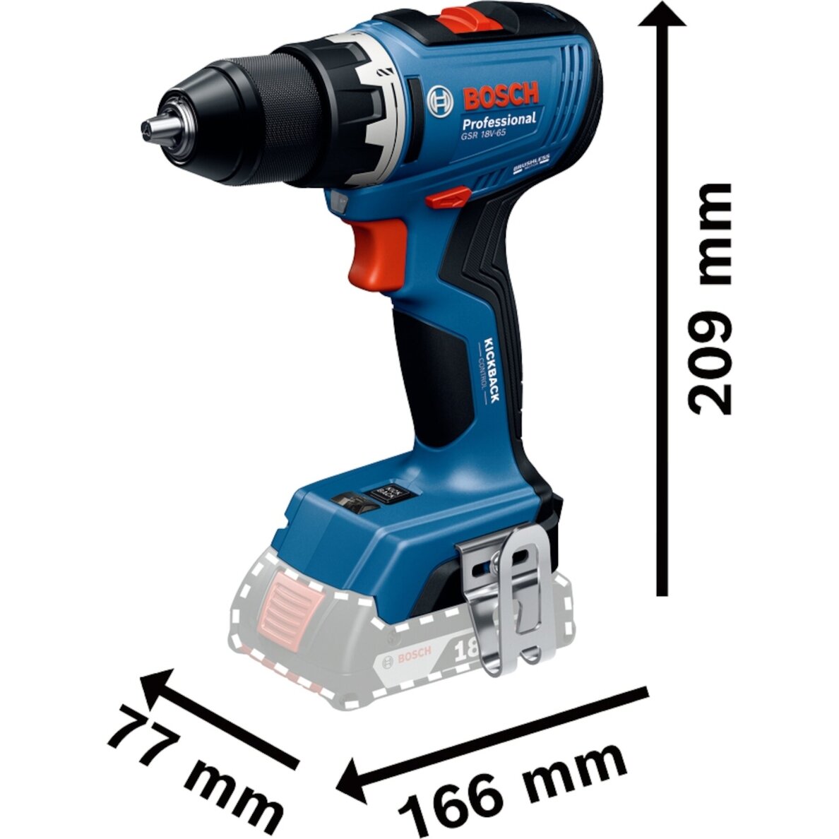 Akum. suktuvų komplektas Bosch GSR 18V-65 + GDR 18V-215, 18V, 2x5.0 Ah, 0615A50090 2