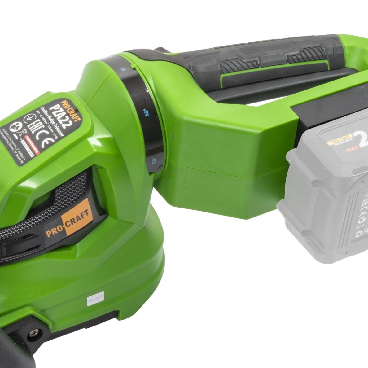 Akumuliatorinės gyvatvorių žirklės „ProCraft PZA22” 9