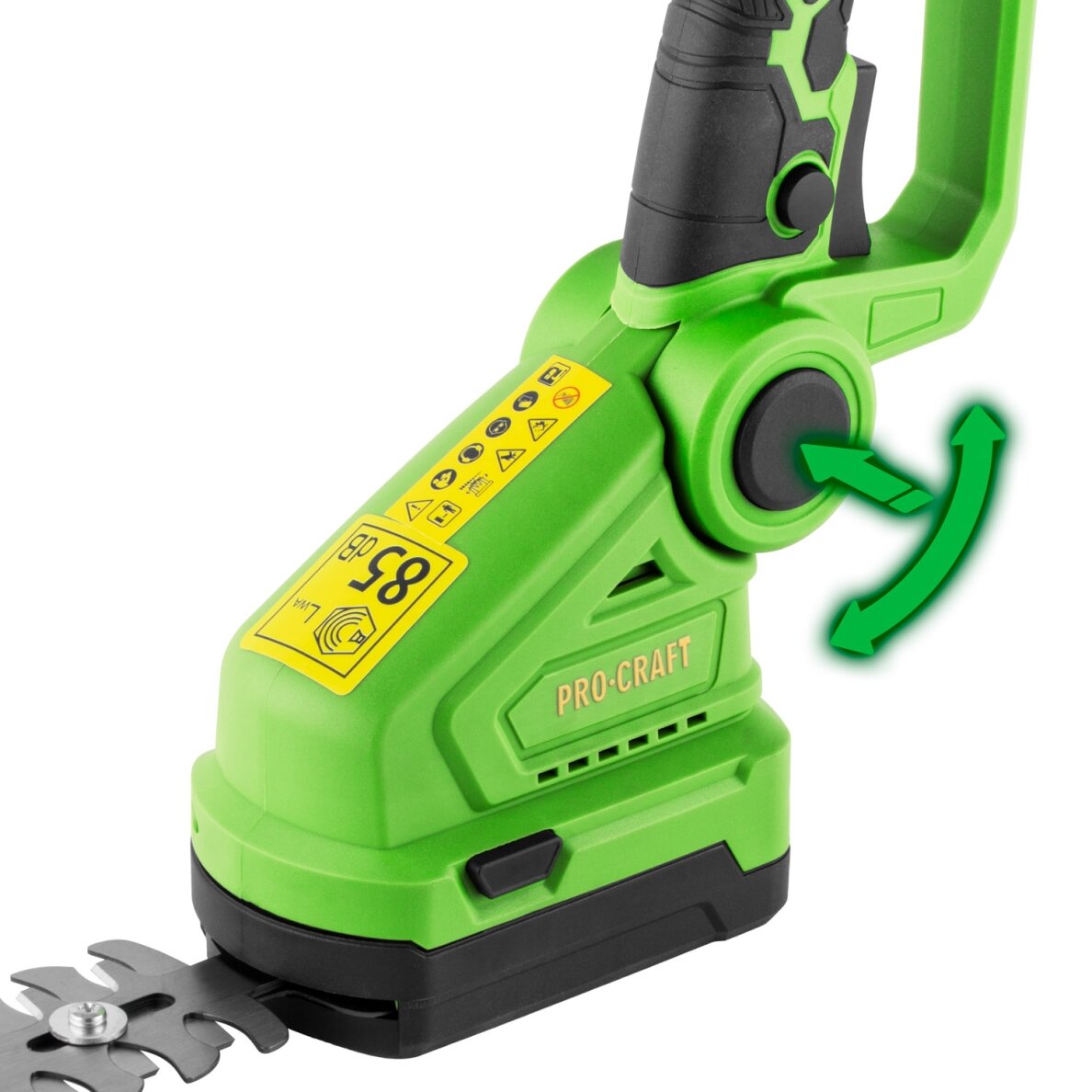 Akumuliatorinės žolės ir krūmų žirklės „ProCraft PGH2100” 8