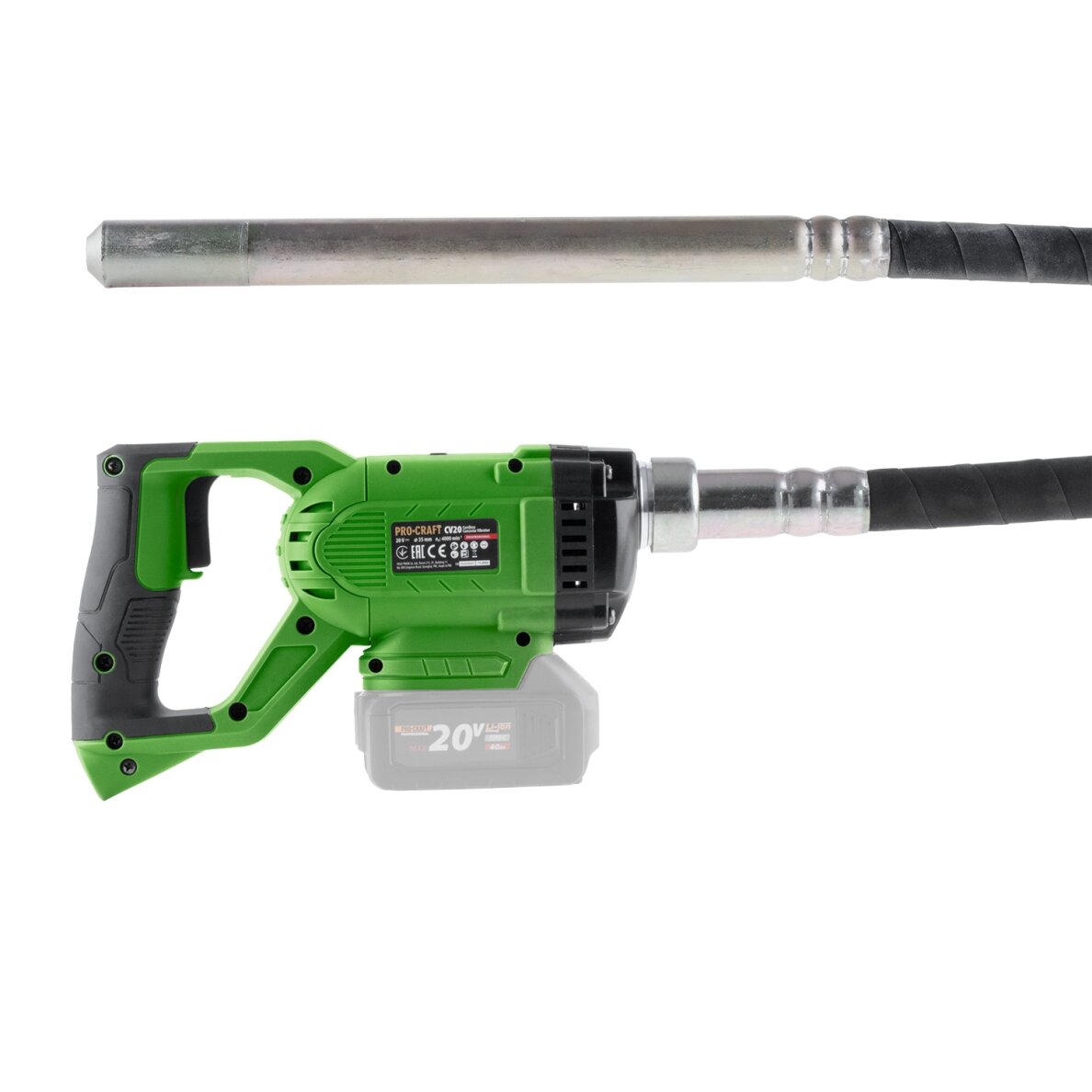 Akumuliatorinis betono vibratorius „ProCraft CV20bb” 3