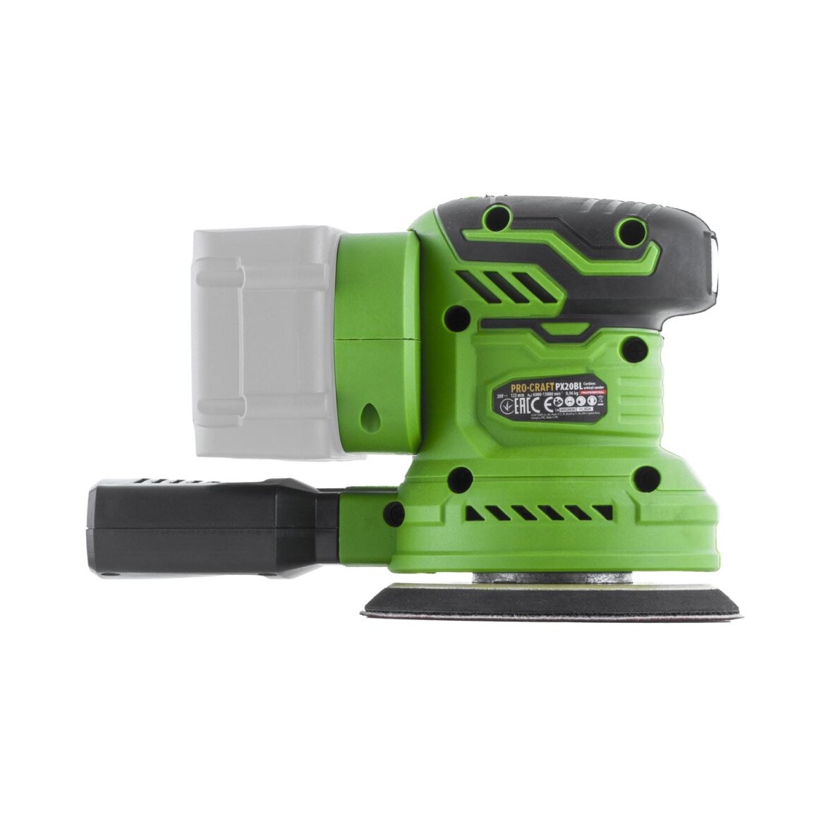 Akumuliatorinis ekscentrinis šlifuoklis „ProCraft PX20BL” 5