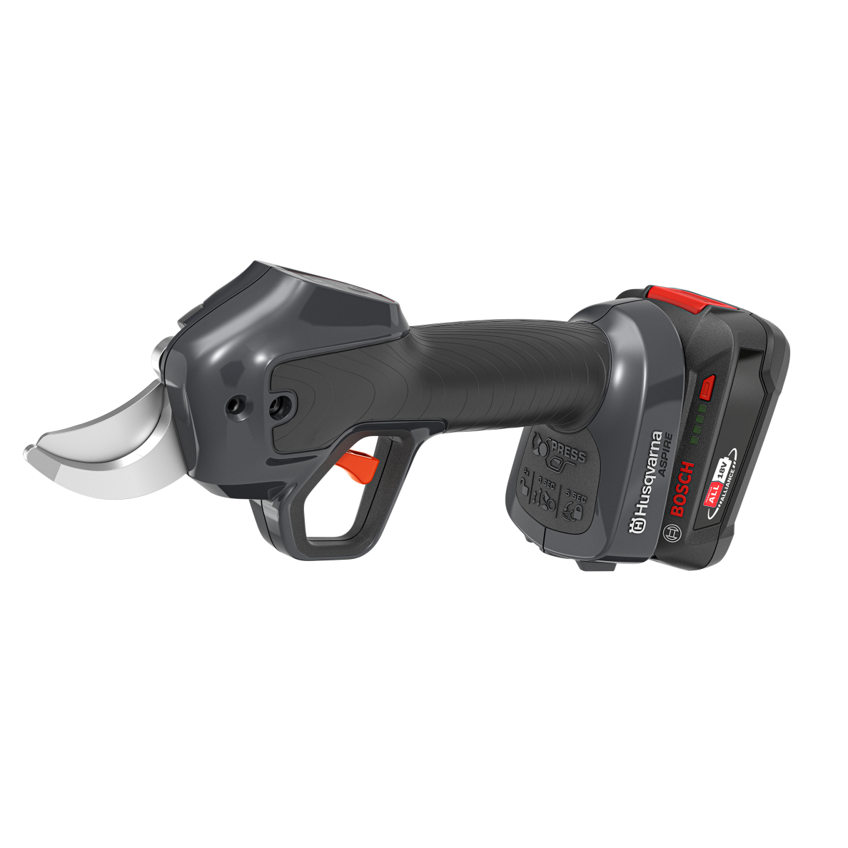 Akumuliatorinis genėtuvas „Husqvarna „Aspire™ PS30X-P4A“ su akumuliatoriumi ir įkrovikliu” Akumuliatorinis genėtuvas „Husqvarna „Aspire™ PS30X-P4A“ su akumuliatoriumi ir įkrovikliu”