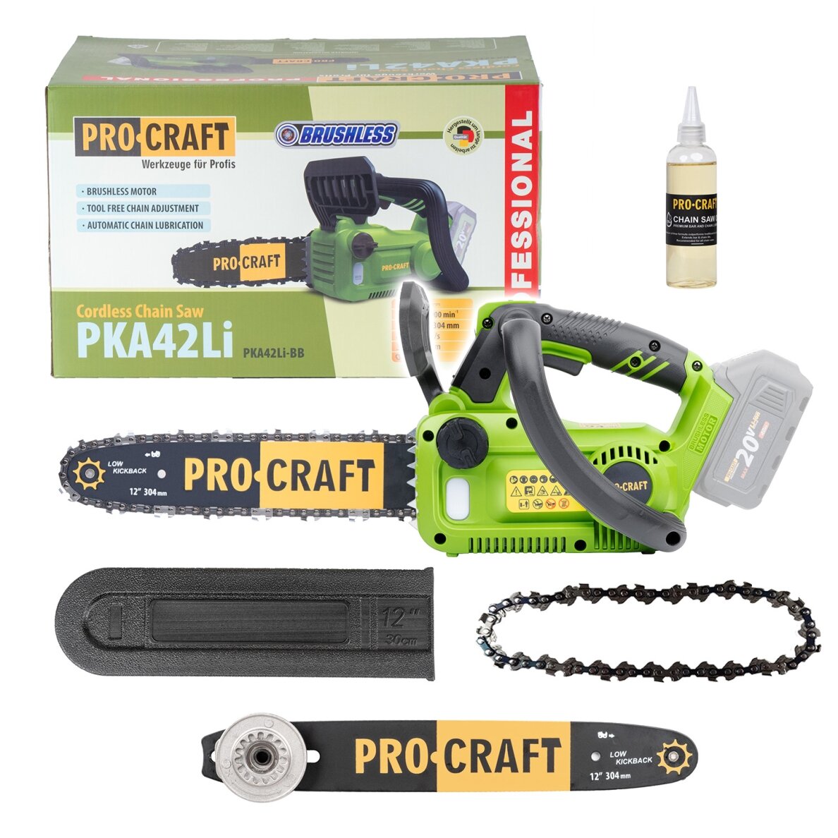 Akumuliatorinis grandininis pjūklas „ProCraft PKA42Li” Akumuliatorinis grandininis pjūklas „ProCraft PKA42Li”