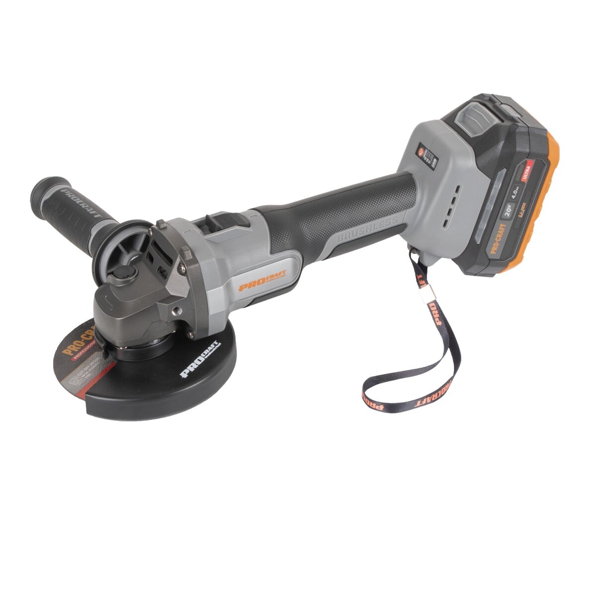 Akumuliatorinis kampinis šlifuoklis „ProCraft Industrial AG125A” 2