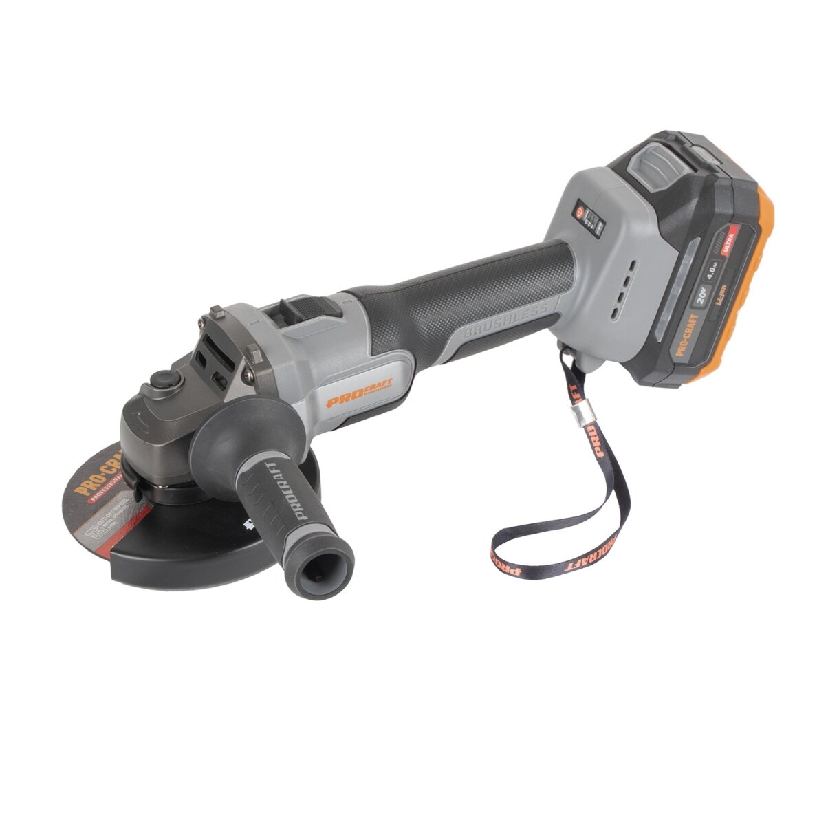 Akumuliatorinis kampinis šlifuoklis „ProCraft Industrial AG125A” 3 Akumuliatorinis kampinis šlifuoklis „ProCraft Industrial AG125A” 3