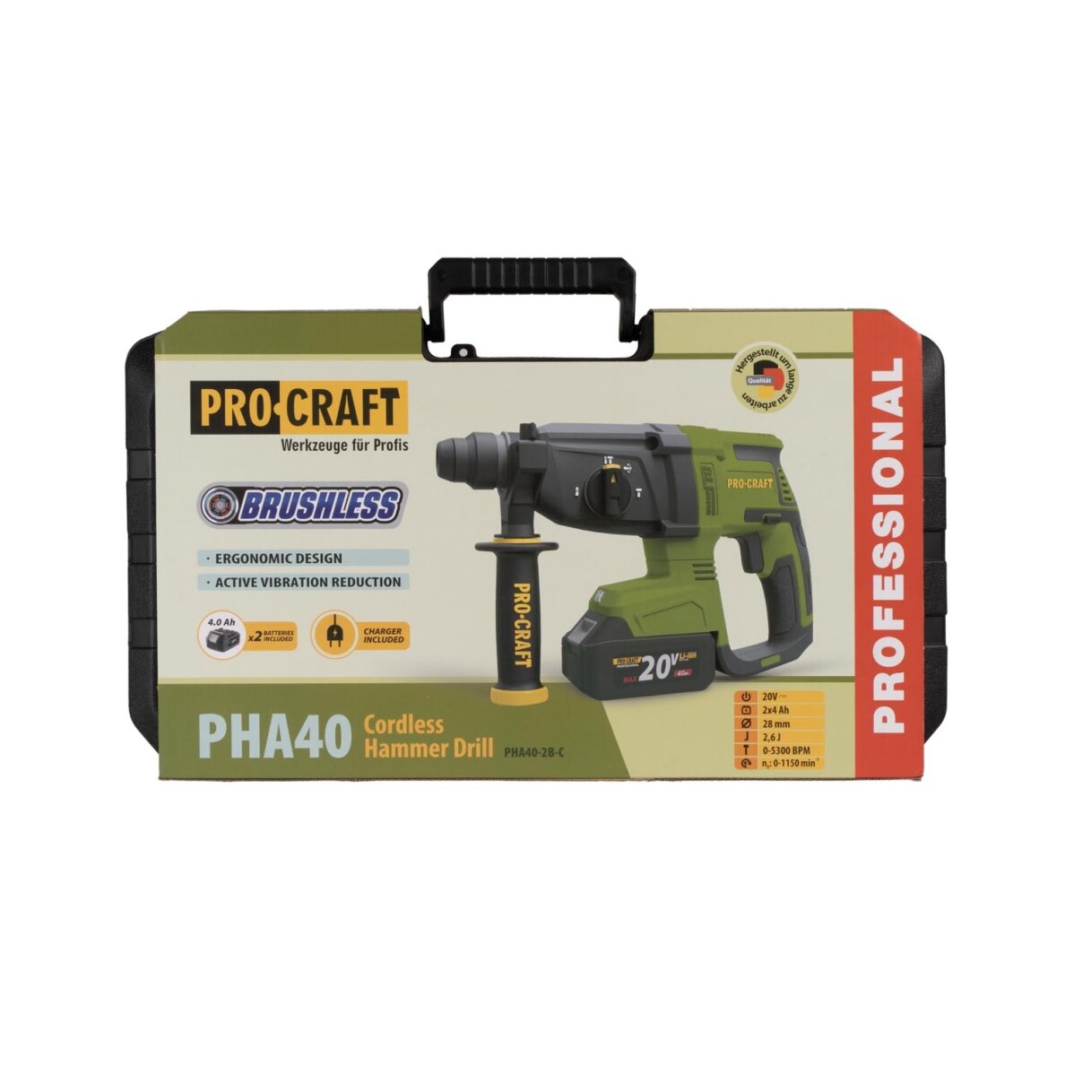 Akumuliatorinis perforatorius „ProCraft PHA40 SDS+” 6 Akumuliatorinis perforatorius „ProCraft PHA40 SDS+” 6