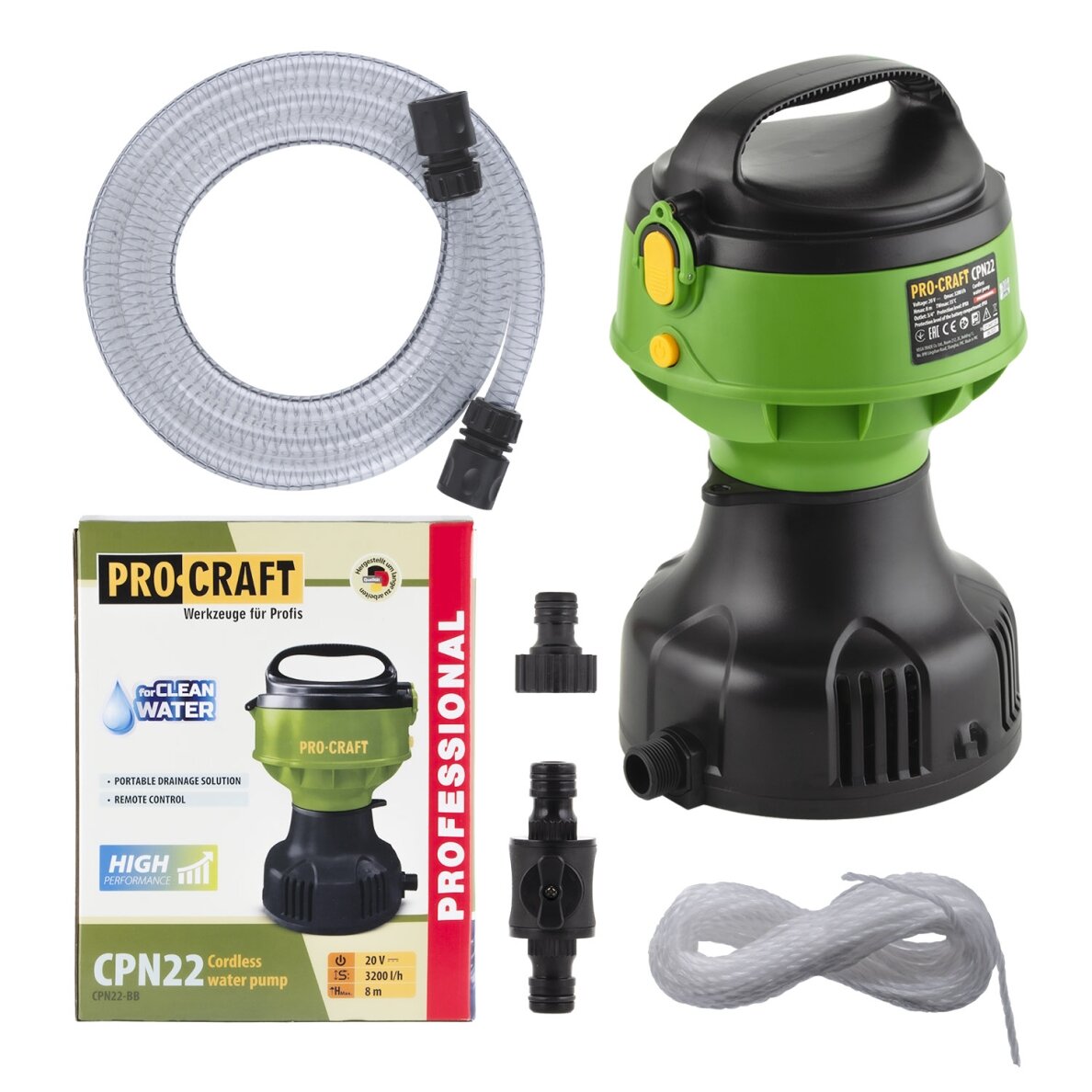 Akumuliatorinis plūduriuojantis siurblys „ProCraft CPN22bb”