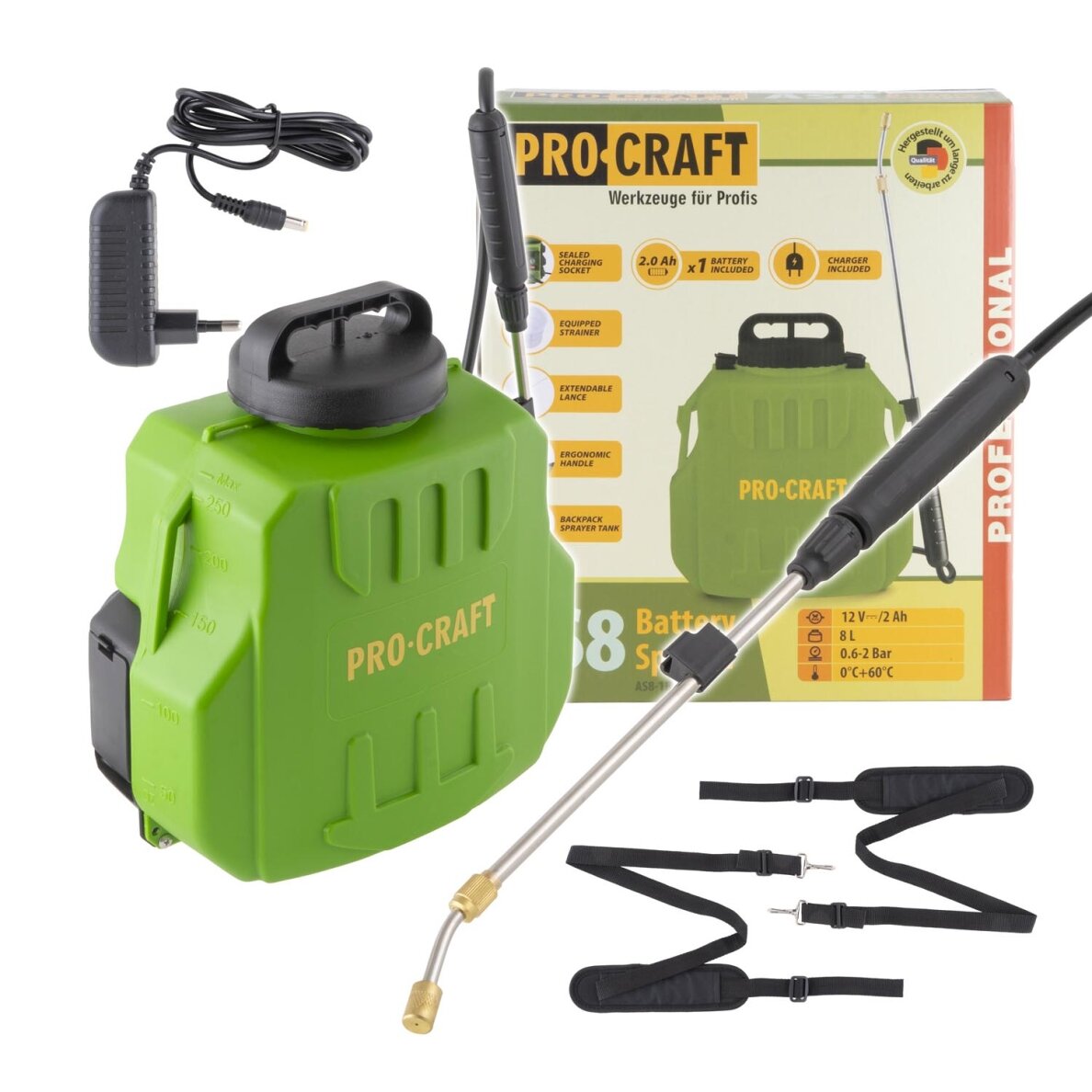 Akumuliatorinis purkštuvas „ProCraft AS8”