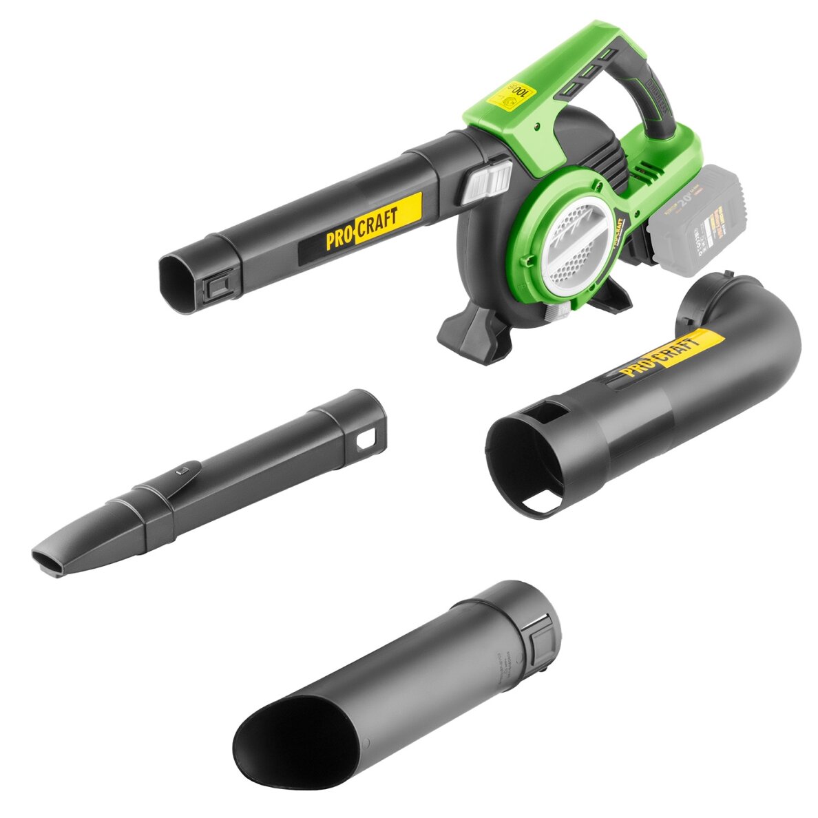 Akumuliatorinis pūstuvas/dulkių siurblys „ProCraft VB20” 4 Akumuliatorinis pūstuvas/dulkių siurblys „ProCraft VB20” 4