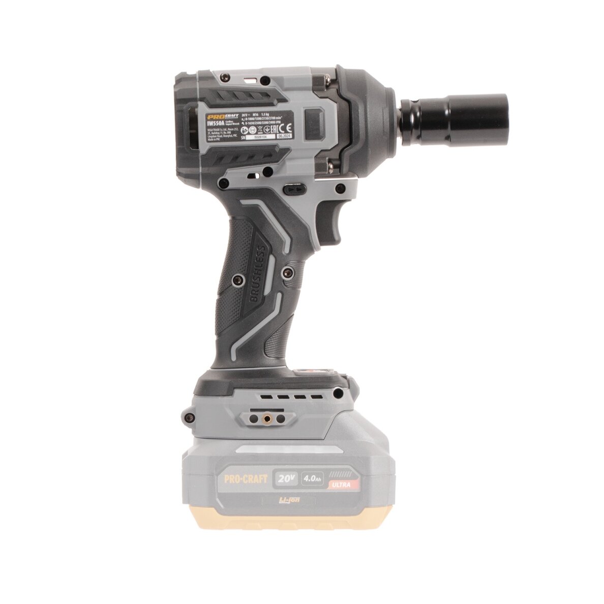 Akumuliatorinis smūginis veržliasukis „ProCraft Industrial IW550A” 4