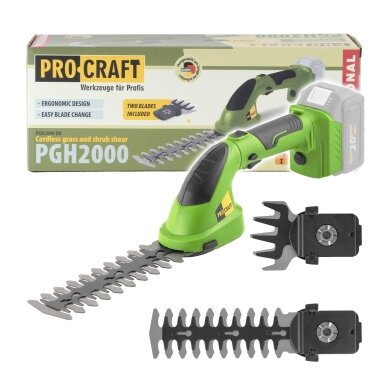 Akumuliatorinės žirklės „ProCraft PGH2000" Akumuliatorinės žirklės „ProCraft PGH2000"