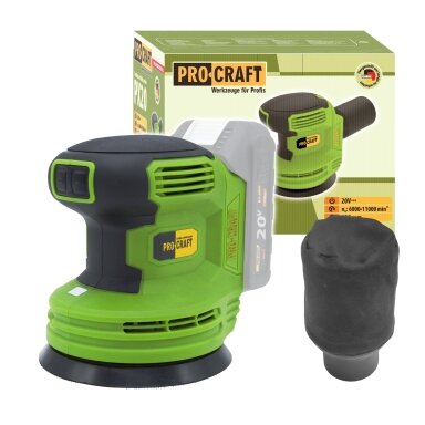 Akumuliatorinis ekscentrinis šlifuoklis „ProCraft PX20"