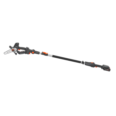 Akumuliatorinis genėtuvas „Husqvarna „Aspire™ P8X-P4A“ + „Aspire™“ prailginimo kotas su akumuliatoriumi ir įkrovikliu”