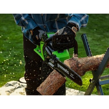 Greenworks GD40CS15K4 AKUMULIATORINIS GRANDININIS PJŪKLAS 1,5kW (40V su 4Ah akumuliatoriumi ir krovikliu) Greenworks GD40CS15K4 AKUMULIATORINIS GRANDININIS PJŪKLAS 1,5kW (40V su 4Ah akumuliatoriumi ir krovikliu)