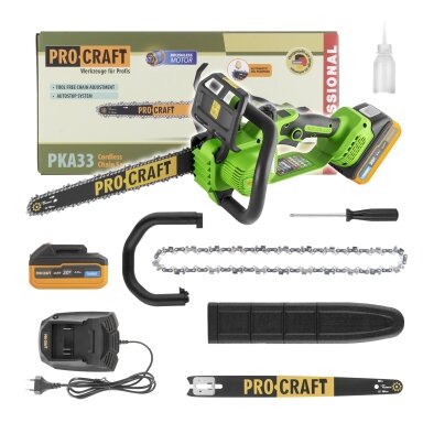 Akumuliatorinis grandininis pjūklas „ProCraft PKA33”