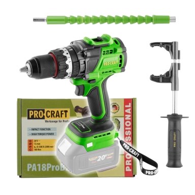 Akumuliatorinis gręžtuvas-suktuvas „ProCraft PA18ProBL-BB” Akumuliatorinis gręžtuvas-suktuvas „ProCraft PA18ProBL-BB”