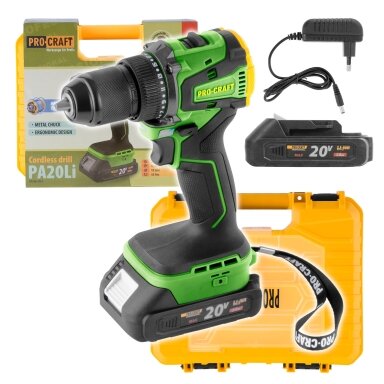Akumuliatorinis gręžtuvas-suktuvas „ProCraft PA20Li” Akumuliatorinis gręžtuvas-suktuvas „ProCraft PA20Li”