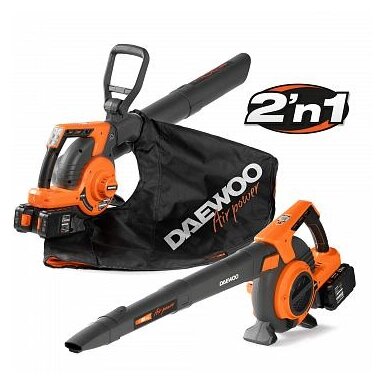 Akumuliatorinis lapų pūstuvas-siurblys DAEWOO DABL 9042Li SET, 2х21V