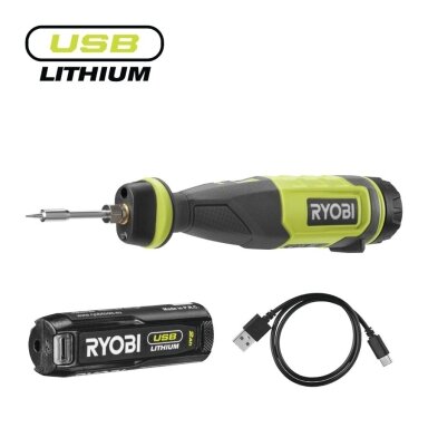 Akumuliatorinis lituoklis RYOBI RSI4-120G, 4 V Akumuliatorinis lituoklis RYOBI RSI4-120G, 4 V