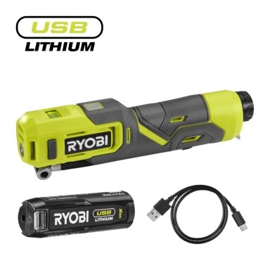 Akumuliatorinis oro kompresorius Ryobi RI4-120G, 4 V, 2.0 Ah Akumuliatorinis oro kompresorius Ryobi RI4-120G, 4 V, 2.0 Ah