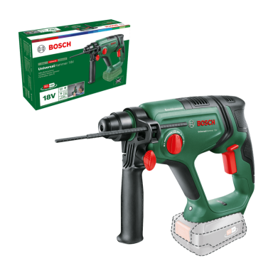 Akumuliatorinis perforatorius Bosch UniversalHammer 18V, 18 V, (be akum. ir krov.) Akumuliatorinis perforatorius Bosch UniversalHammer 18V, 18 V, (be akum. ir krov.)