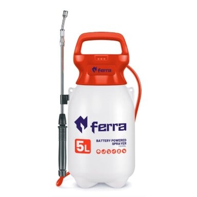 Akumuliatorinis purkštuvas Ferra 5L, Li-Ion 5V 2.0mAh Akumuliatorinis purkštuvas Ferra 5L, Li-Ion 5V 2.0mAh