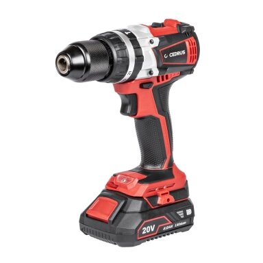 Akumuliatorinis smūginis suktuvas-gręžtuvas Cedrus CEDHD58LI-SET, 18V, 2x2.0Ah Akumuliatorinis smūginis suktuvas-gręžtuvas Cedrus CEDHD58LI-SET, 18V, 2x2.0Ah