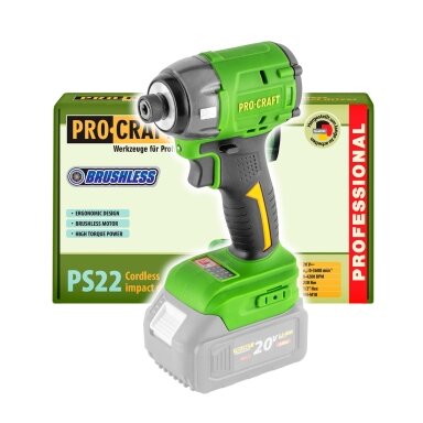 Akumuliatorinis smūginis veržliasukis „ProCraft PS22bb” Akumuliatorinis smūginis veržliasukis „ProCraft PS22bb”
