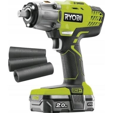 Akum. smūginis veržliasūkis Ryobi R18IW3-120S, 18 V, 1x2,0 Ah Akum. smūginis veržliasūkis Ryobi R18IW3-120S, 18 V, 1x2,0 Ah