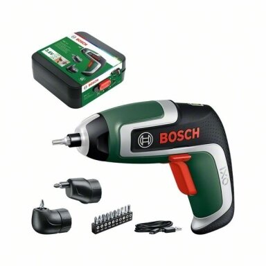 Akumuliatorinis suktuvas Bosch IXO 7, 3,6 V, 1x2,0 Ah, su 12 priedų Akumuliatorinis suktuvas Bosch IXO 7, 3,6 V, 1x2,0 Ah, su 12 priedų
