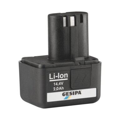 Akumuliatorius GESIPA Li-ion 14,4V 2,0Ah Akumuliatorius GESIPA Li-ion 14,4V 2,0Ah