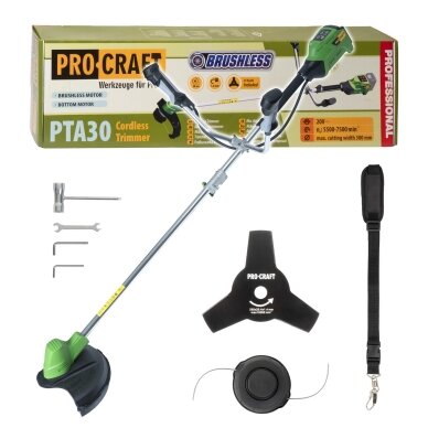 Akumuliatorinė krūmapjovė „ProCraft PTA30” Akumuliatorinė krūmapjovė „ProCraft PTA30”