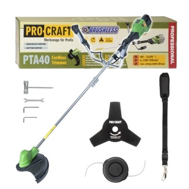 Akumuliatorinė krūmapjovė „ProCraft PTA40” Akumuliatorinė krūmapjovė „ProCraft PTA40”