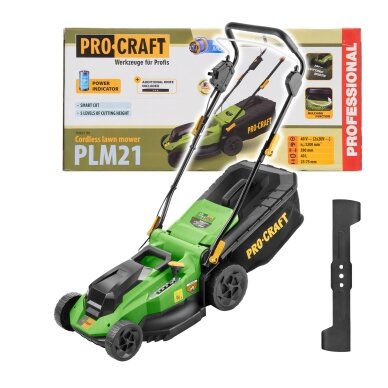 Akumuliatorinė vejapjovė „ProCraft PLM21bb” Akumuliatorinė vejapjovė „ProCraft PLM21bb”