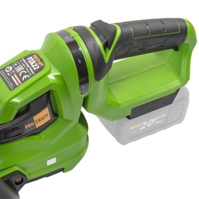 Akumuliatorinės gyvatvorių žirklės „ProCraft PZA22” 7 Akumuliatorinės gyvatvorių žirklės „ProCraft PZA22” 7