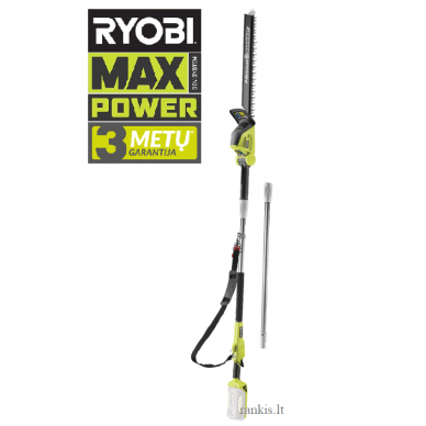 Akumuliatorinės gyvatvorių žirklės Ryobi RY36PHT50A-0, 36 V, (be akum. ir krov.) Akumuliatorinės gyvatvorių žirklės Ryobi RY36PHT50A-0, 36 V, (be akum. ir krov.)