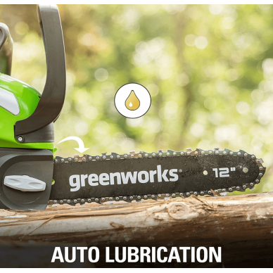 Greenworks G40CS30K2 AKUMULIATORINIS GRANDININIS PJŪKLAS 30cm (12") (40V su 2Ah akumuliatoriumi ir krovikliu) 1