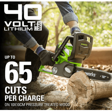 Greenworks G40CS30K2 AKUMULIATORINIS GRANDININIS PJŪKLAS 30cm (12") (40V su 2Ah akumuliatoriumi ir krovikliu) 8
