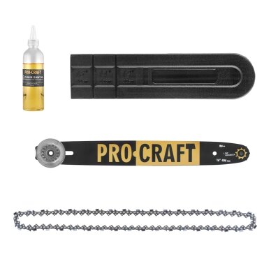 Akumuliatorinis grandininis pjūklas „ProCraft PCA42/2” 9 Akumuliatorinis grandininis pjūklas „ProCraft PCA42/2” 9