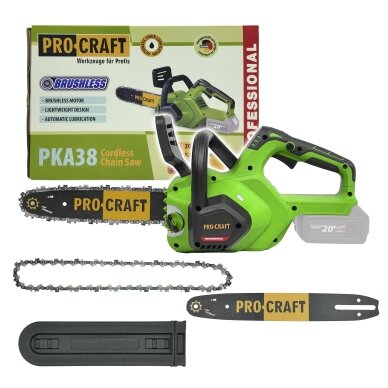 Akumuliatorinis grandininis pjūklas „ProCraft PKA38” Akumuliatorinis grandininis pjūklas „ProCraft PKA38”