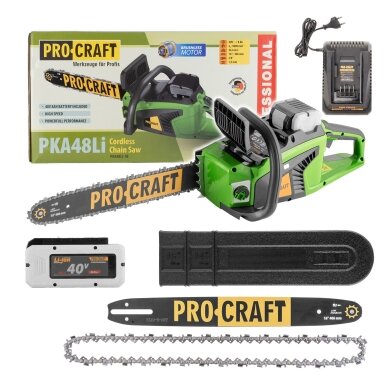 Akumuliatorinis grandininis pjūklas „ProCraft PKA48Li” Akumuliatorinis grandininis pjūklas „ProCraft PKA48Li”