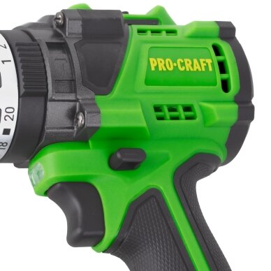 Akumuliatorinis gręžtuvas-suktuvas „ProCraft PA18ProBL-BB” 11 Akumuliatorinis gręžtuvas-suktuvas „ProCraft PA18ProBL-BB” 11