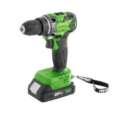 Akumuliatorinis gręžtuvas-suktuvas „ProCraft PA20BL” 1 Akumuliatorinis gręžtuvas-suktuvas „ProCraft PA20BL” 1